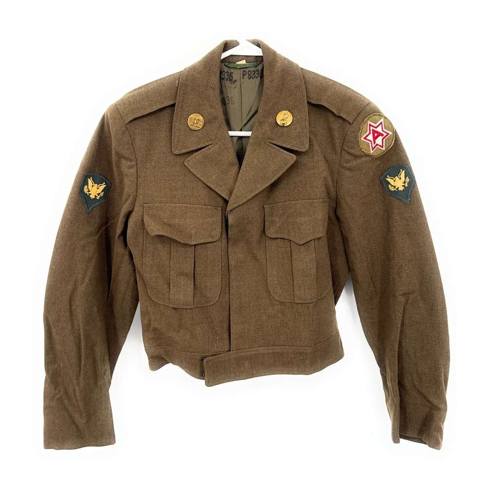 WWII 6th Army Ordinance Specialist Coat Jacket Brown